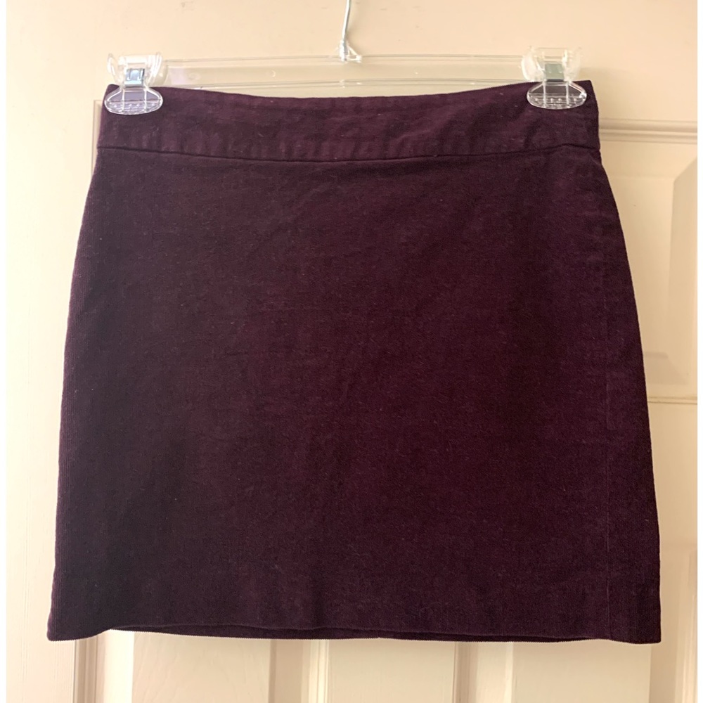 Banana Republic Burgundy Corduroy Mini Skirt